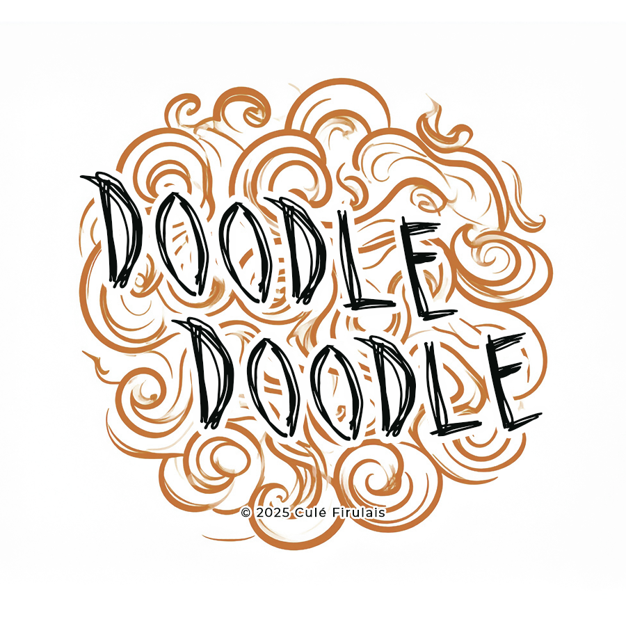 "Doodle Doodle" 3"x3" Round Waterproof Sticker